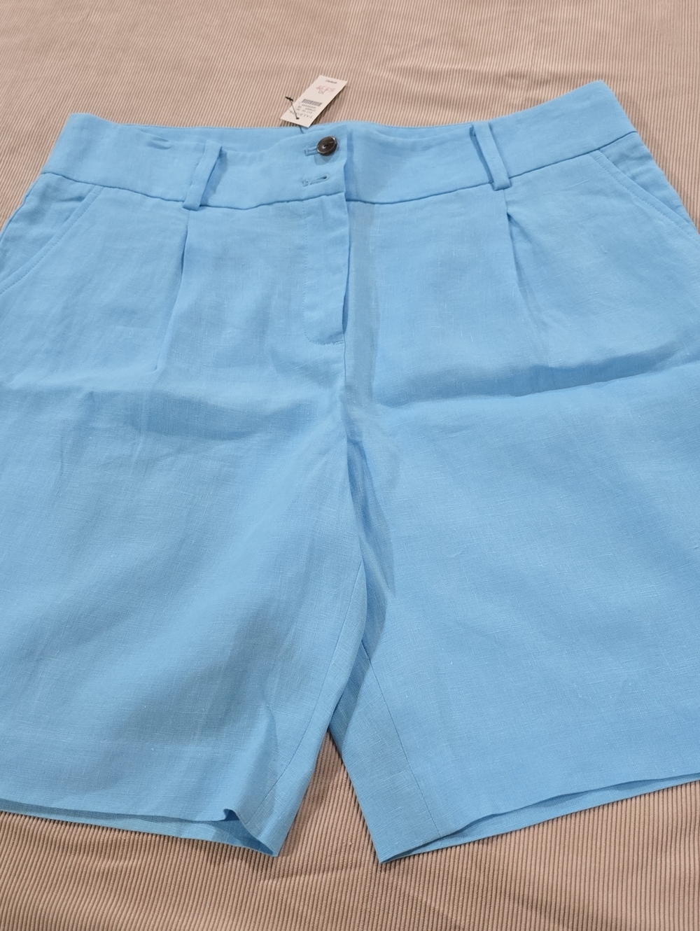 NWT-Talbots Aqua Blue Linen Shorts